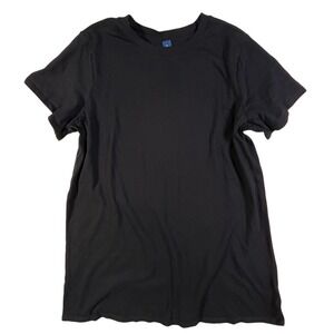 Old Navy Vintage Tee‎ Black Longline T Shirt XL 100% Cotton